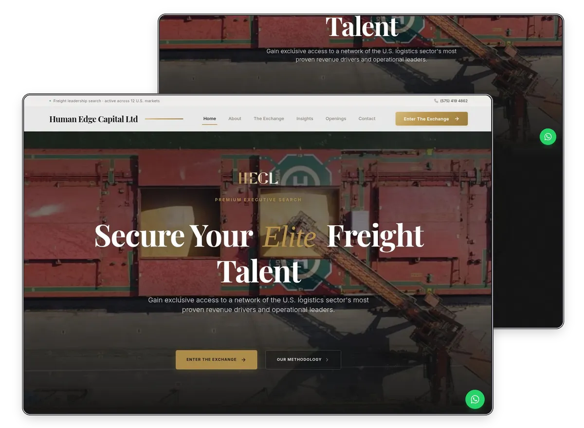 Human Edge Capital Ltd website designed and built by Exibify