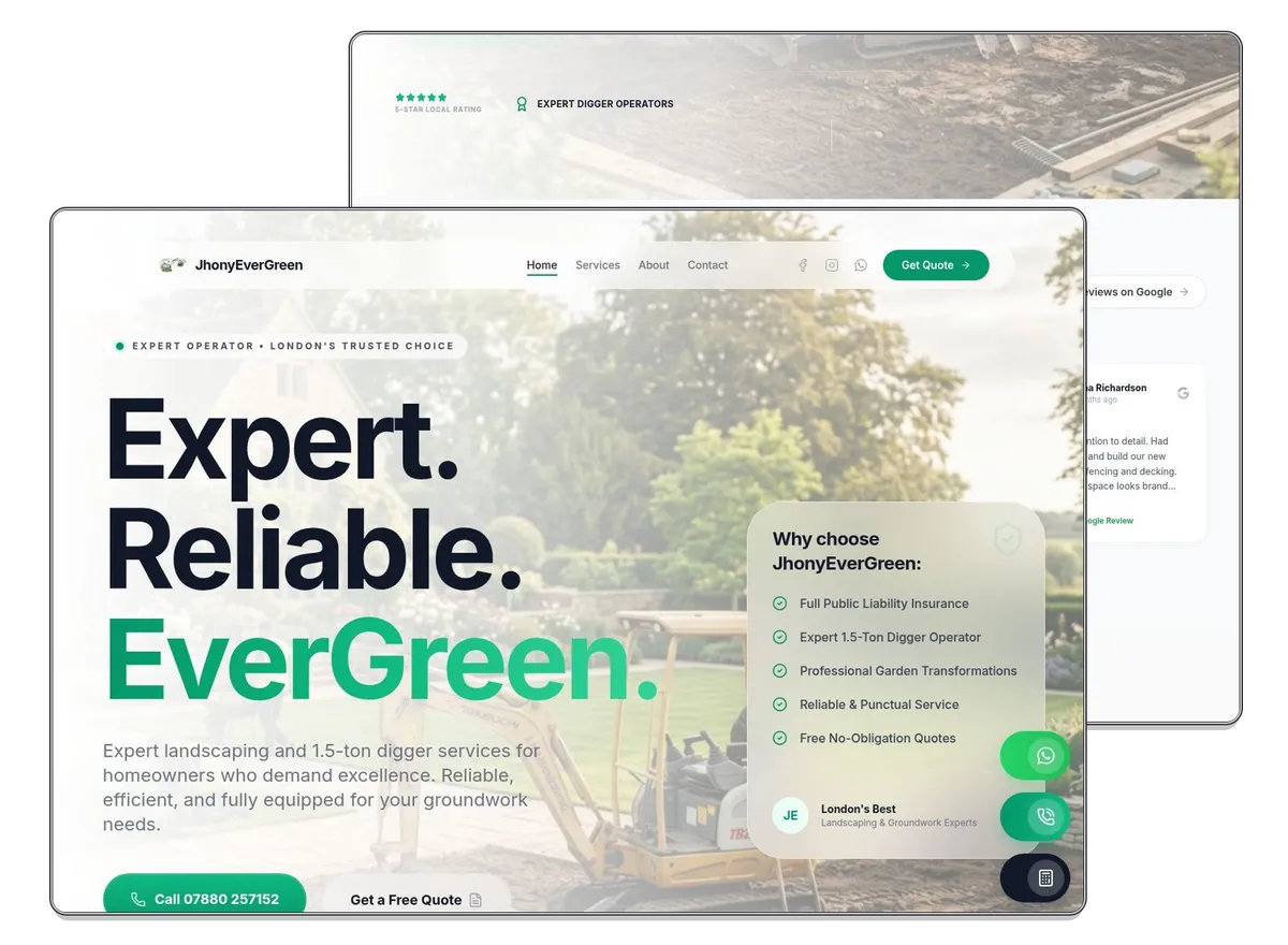 JhonyEverGreen website designed by Exibify