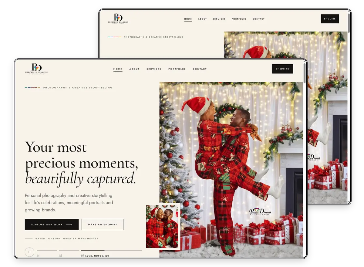 Precious Diamond Media Ltd website designed by Exibify