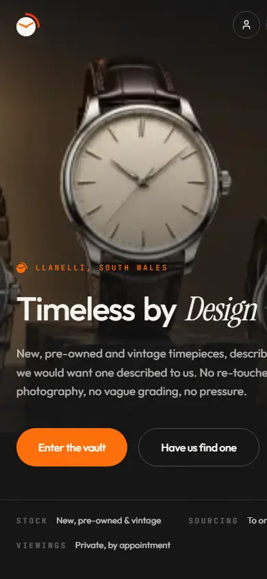 Wristly website on mobile